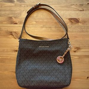NWOT Authentic Michael Kors Monogramed Crossbody Bag